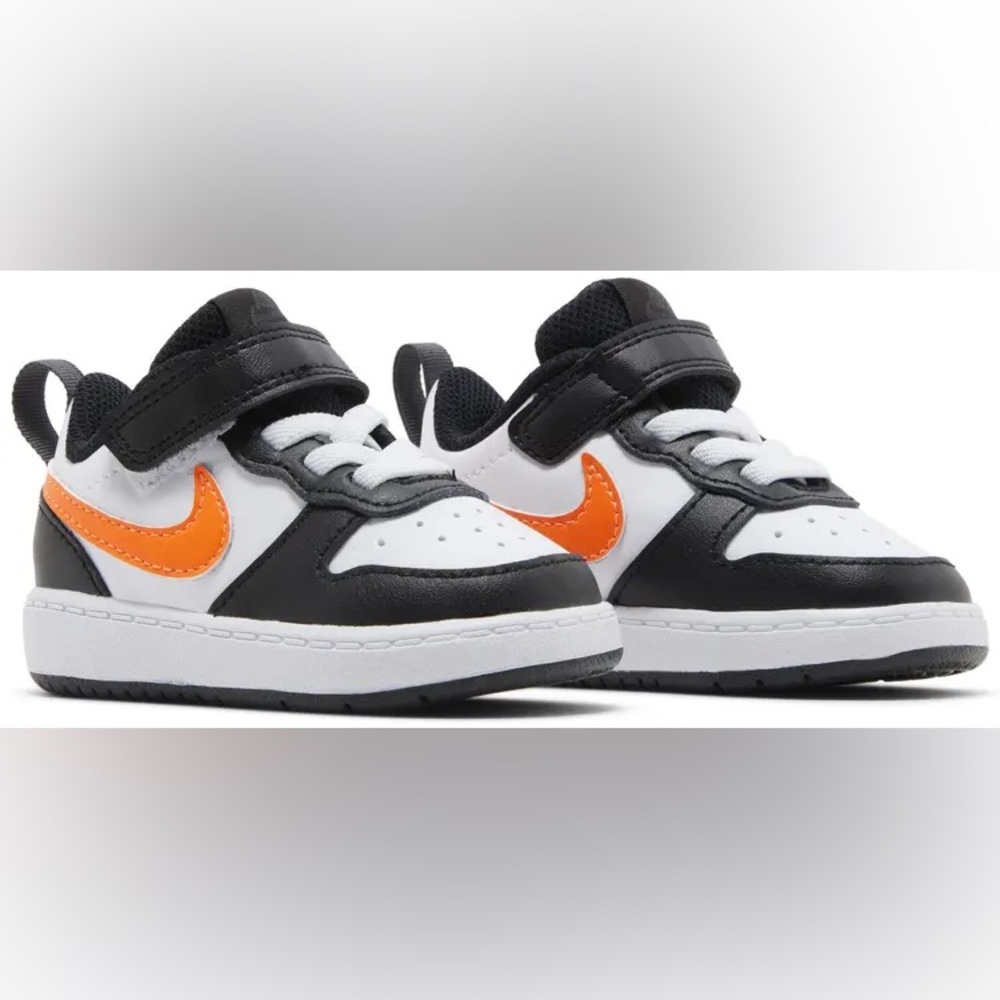 Nike Kids' Black, White, and Orange Sneakers
